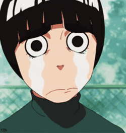 Naruto Funny Crying Rock Lee GIF
