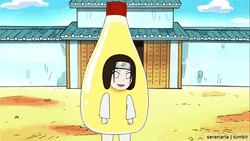 Naruto Funny Neji And Hinata On Bottle And Donut GIF