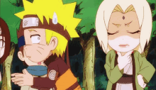 Naruto Getting Scared Of Tsunade GIF