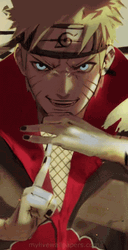Naruto Hand Seal Piercing Eyes Burning Background GIF