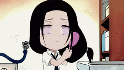 Naruto Neji Brushing His Hair  GIF
