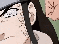 Naruto Neji Powerful Punch  GIF