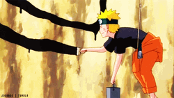 Naruto Painting Walls Anime GIF