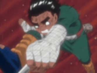 Naruto Rock Lee And Gaara Chunin Exam Fight GIF