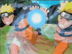 Naruto Run Clone Jutsu Rasengan Attack GIF