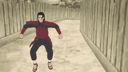 Naruto Run Hashirama Backwards Goofy Funny GIF