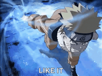 Naruto Running Like It With Rasengan GIF