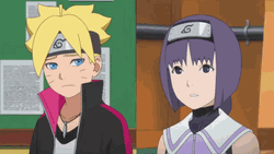 Naruto Sad Smile Hello Wave Sumire Boruto GIF
