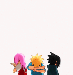 Naruto Sasuke Anime Gang Together GIF