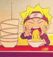 Naruto Smile Eating Ramen Anime GIF