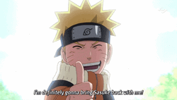 Naruto Smile Thumbs Up Missing Sasuke Promise GIF
