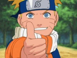 Naruto Smile Thumbs Up Wink Friends GIF