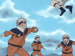 Naruto Summons Fighting Sasuke GIF