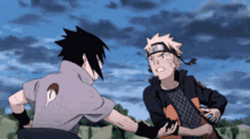 Naruto Uzamaki Fighting Sasuke Uchiha GIF