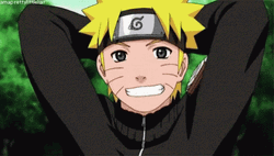 Naruto Uzumaki Smile Arms Back GIF