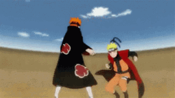 Naruto Versus Pain Fighting GIF