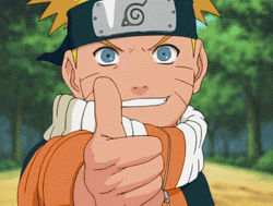 Naruto Winking Okay Hand Gesture GIF