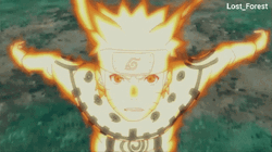 Naruto With Nine Tail Chakra Fight Zetsus GIF