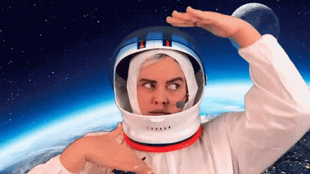 NASA Astronaut Dancing In Outer Space GIF