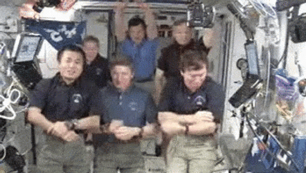 Nasa Astronauts Assemble In International Space Station GIF