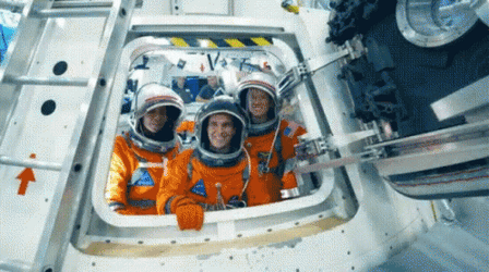 Nasa Astronauts Inside Space Capsule GIF