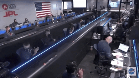 Nasa Employees On Their Seats Aerial View GIF