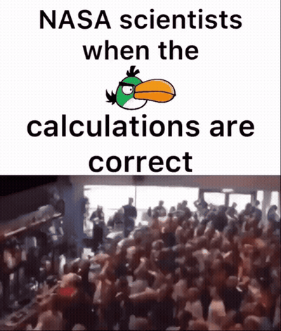 Nasa Scientists When The Calculations Are Correct With A Picture Of Angry Birds GIF