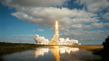 Nasa Sending Rocket Into Space Distant View GIF
