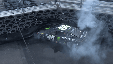 Nascar Crash Car Cannot Move GIF