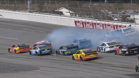 Nascar Crash Car Flipping GIF