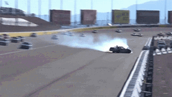 Nascar Crash Scattered Car Parts GIF