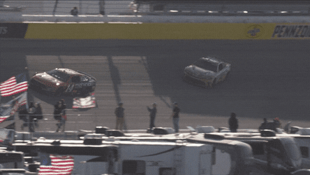 Nascar Crash Smoke Drifting Car GIF