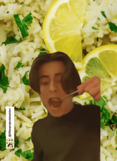 Nasi Lemak With Eggs And Vegetables GIF