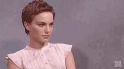Natalie Portman Blinking Her Eyes During Interview GIF