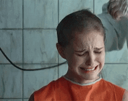Natalie Portman Vendetta Movie Haircut GIF