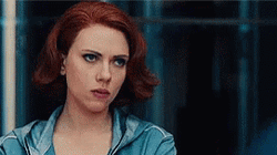 Natasha Romanoff Black Widow Piercing Eyes GIF