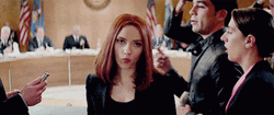 Natasha Romanoff Walking Out Smiling GIF