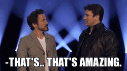 Nathan Fillion Iron Man That's Amazing GIF
