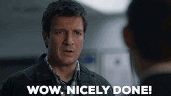 Nathan Fillion Wow Nicely Done GIF