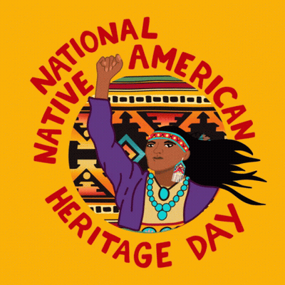 National American Heritage Day Poster Native American GIF