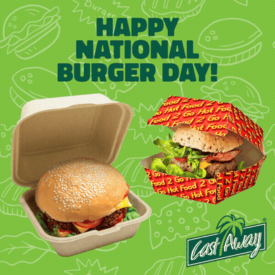 National Burger Day Hamburgers In Styrofoam Containers GIF
