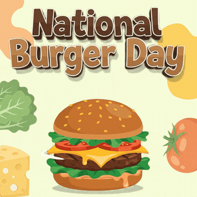 National Burger Day Poster With Hamburger GIF