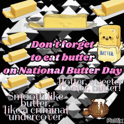National Butter Day Poster GIF