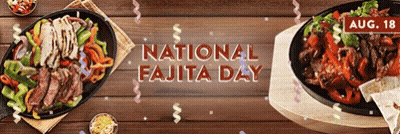 National Fajita Day Poster With Two Plates Of Food GIF