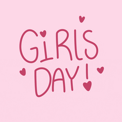 National Girlfriend Day Blinking Hearts GIF