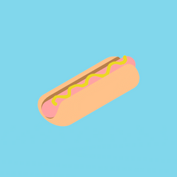 National Hot Dog Day Applying Mustard On Loop GIF