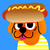 National Hot Dog Day Dog With Sandwich Head GIF