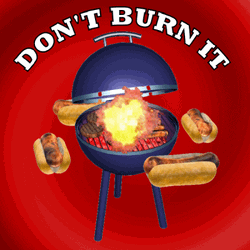 National Hot Dog Day Flying Grilled Sausages GIF