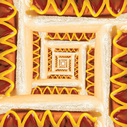 National Hot Dog Day Sandwiches In Square Formation GIF