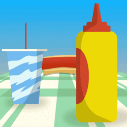 National Hot Dog Day Text Animation GIF